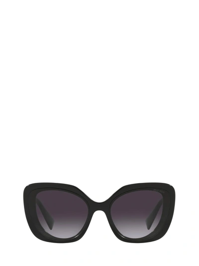 Shop Miu Miu Mu 06xs Crystal Black Sunglasses