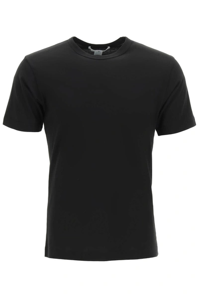Shop Comme Des Garçons Shirt Basic T-shirt With Logo Print In Black