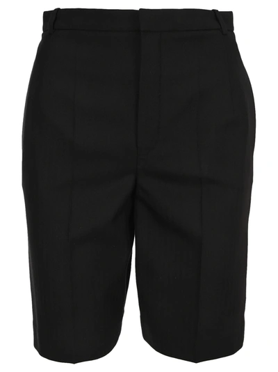 Shop Saint Laurent Tailored Bermuda Shorts In Black