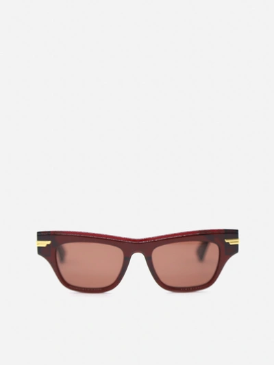 Shop Bottega Veneta Sunglasses Made Of Acetate And Metal