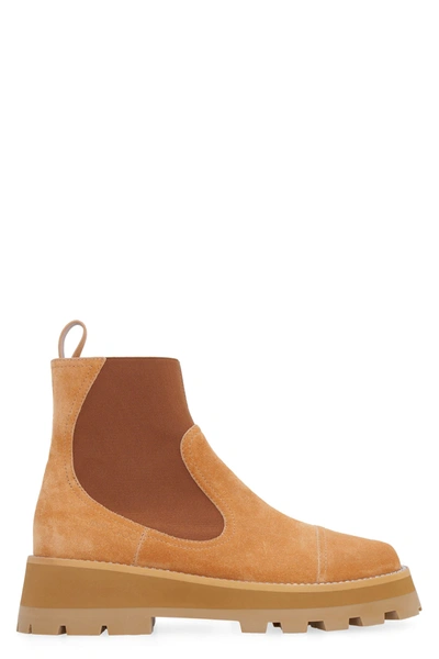 Shop Jimmy Choo Clayton Suede Ankle Boots In Caramel