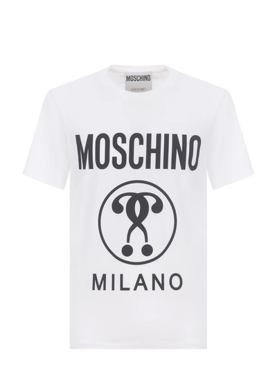Shop Moschino T-shirt In Bianco