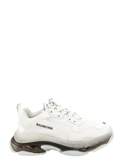 Shop Balenciaga Triple S Sneakers In Bianco/nero