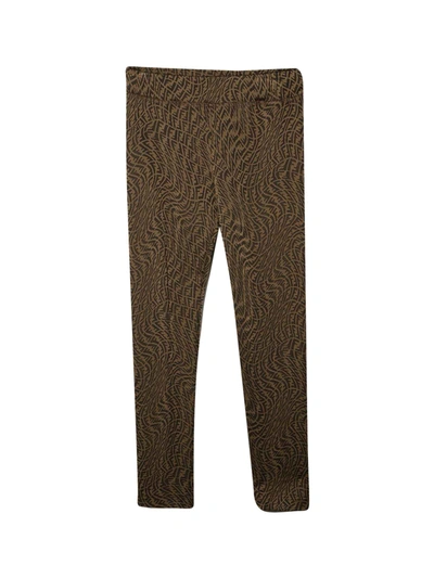 Shop Fendi Vertigo Leggings With Print