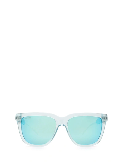 Shop Gucci Gg0976s Light Blue Sunglasses