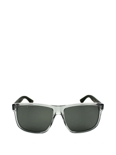 Shop Gucci Gg0010s Grey Sunglasses