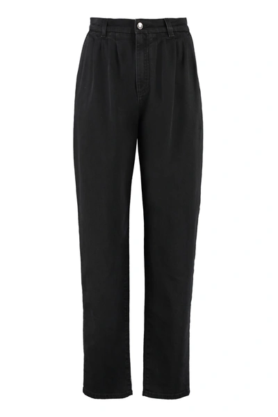 Shop Dolce & Gabbana High-rise Carrot-fit Jeans In Black