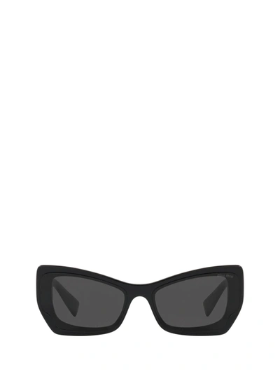 Shop Miu Miu Mu 07xs Crystal Black Sunglasses