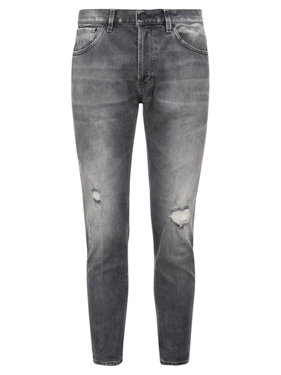 Shop Dondup Brighton - Carrot Fit Jeans With Rips In Nero