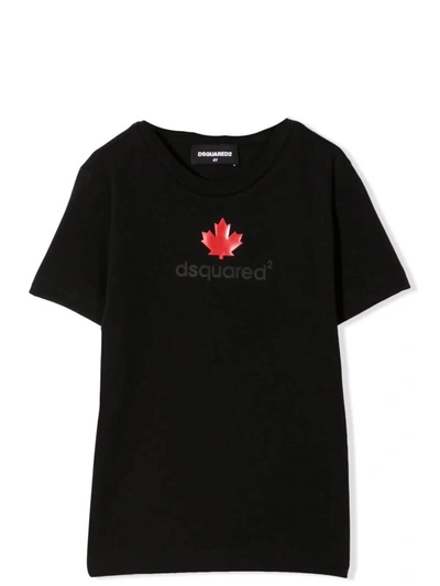 Shop Dsquared2 Print T-shirt In Black