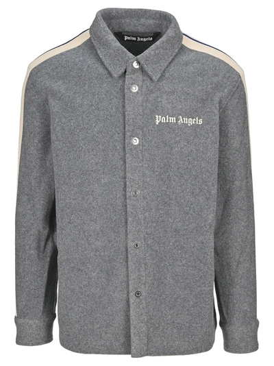 Shop Palm Angels Track Shirt In Grey