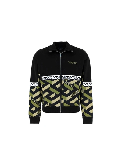 Shop Versace Sweatshirt In Multicolor