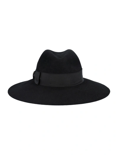 Shop Borsalino Sophie Hat In Black