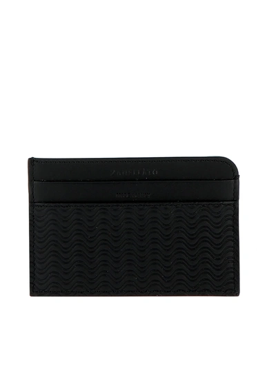 Shop Zanellato Black Leather Wallet In 02 Black