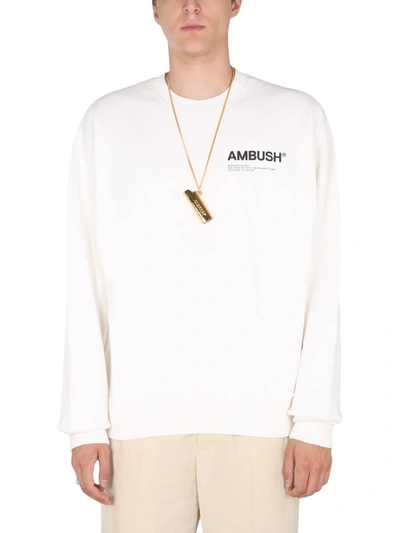 Shop Ambush Sweatshirt With Logo Print In White