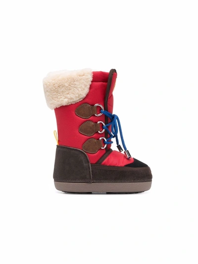 Dsquared2 Kids' Nylon & Suede Boots In Red | ModeSens