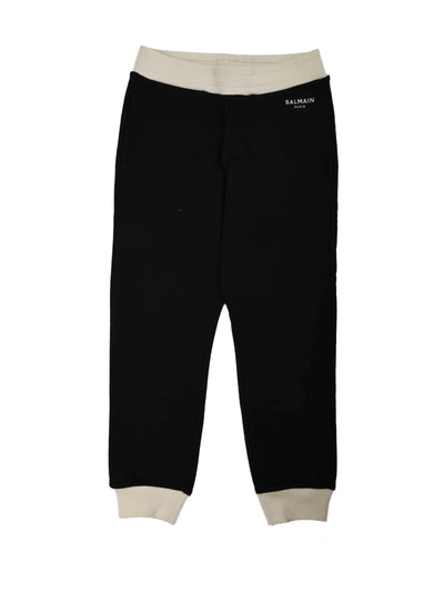 Balmain Cotton Jersey Sweatpants In Black