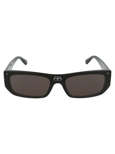 Shop Balenciaga Bb0080s Sunglasses In 001 Black Black Grey