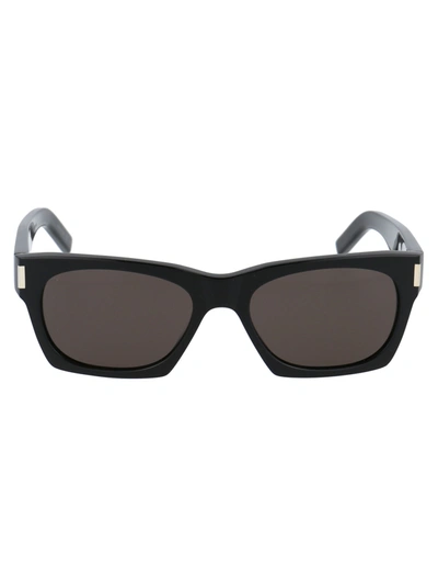 Shop Saint Laurent Sl 402 Sunglasses In 001 Black Black Black