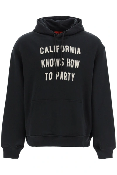 Shop Fourtwofour On Fairfax California Sweatshirt With Graphic Print In Black
