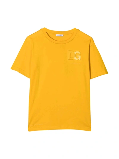 Shop Dolce & Gabbana Yellow T-shirt In Giallo