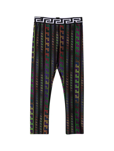 Shop Versace Young Multicolored Girls Leggings