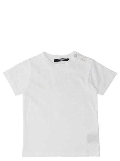 Shop Balmain T-shirt In Bianco