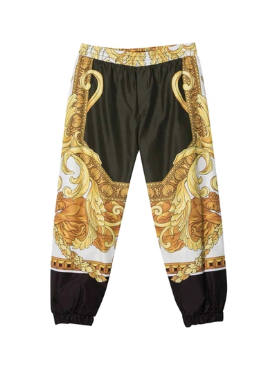Shop Young Versace Young Wide Trousers In Verde