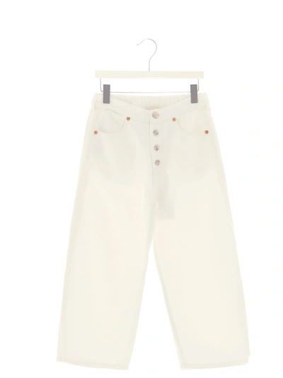 Shop Mm6 Maison Margiela Jeans In Off White