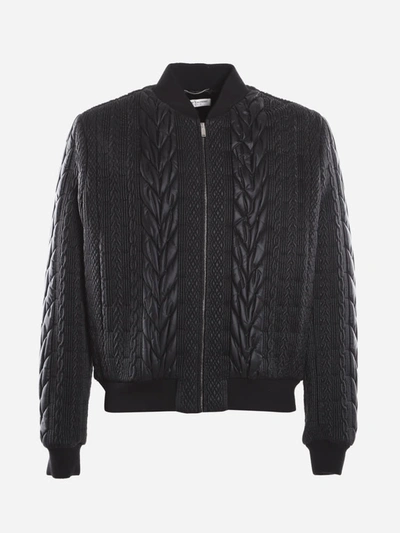 Shop Saint Laurent Teddy Jacket In Nylon In Nero