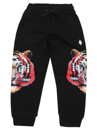 Shop Marcelo Burlon County Of Milan Cross Tiger Jogging Pant In Black/coral Red