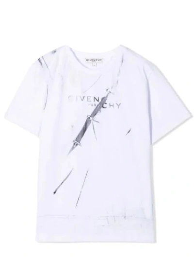 Shop Givenchy T-shirt With Print In B(bianco)