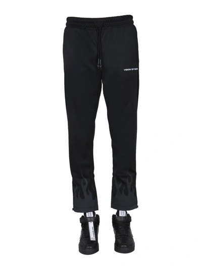 Shop Vision Of Super Jogging Pants With Logo In Black