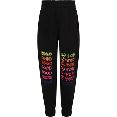 Shop Ireneisgood Black Sweatpant For Girl With Writings