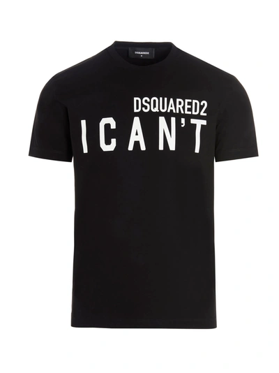 Shop Dsquared2 I Cant T-shirt In Black