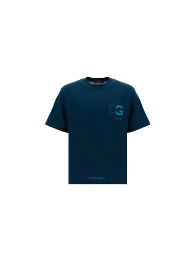 Shop Dolce & Gabbana T-shirt In Blu Scurissimo 6