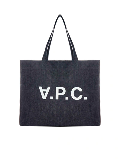 Shop Apc Tote In Indigo