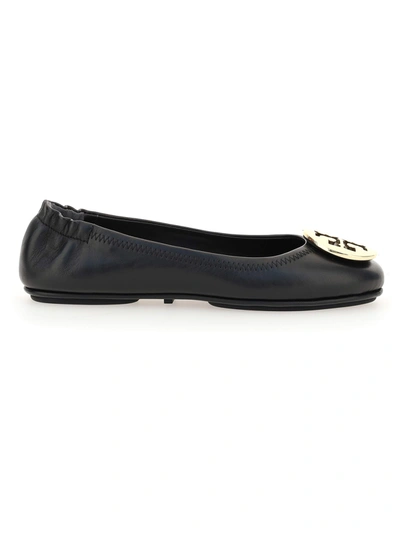 Shop Tory Burch Ballerinas In Perfect Black/gold