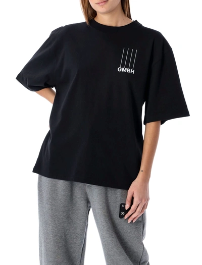 Shop Gmbh Birk Crop Logo T-shirt In Black