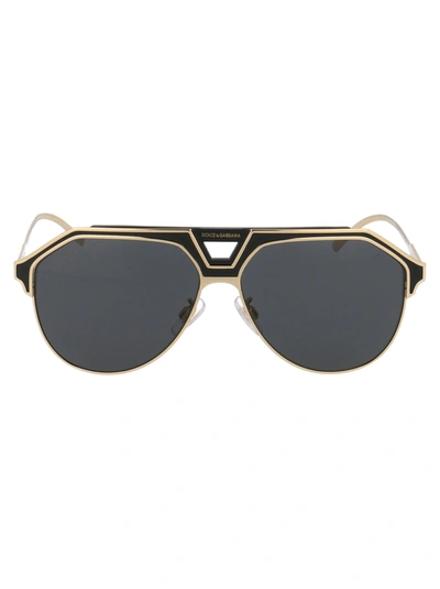 Shop Dolce & Gabbana 0dg2257 Sunglasses In 133487 Gold/matte Black