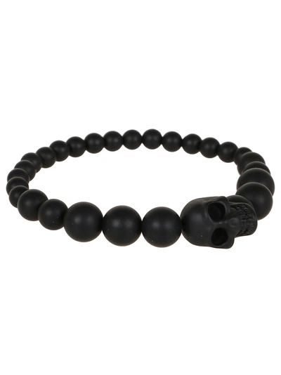 Shop Alexander Mcqueen Ball Bracelet In Black