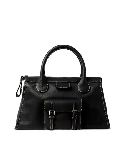 Shop Chloé Edith Medium Day Bag In Black
