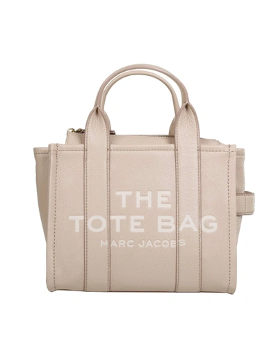 Shop Marc Jacobs The Traveler Tote Mini Handbag In Leather In Twine
