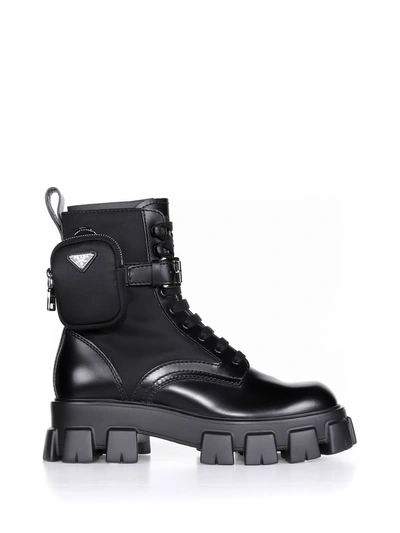 Shop Prada Boot In Black Leather
