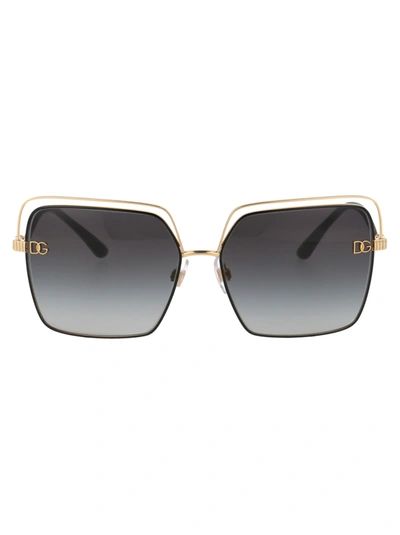 Shop Dolce & Gabbana 0dg2268 Sunglasses In 13348g Gold/black