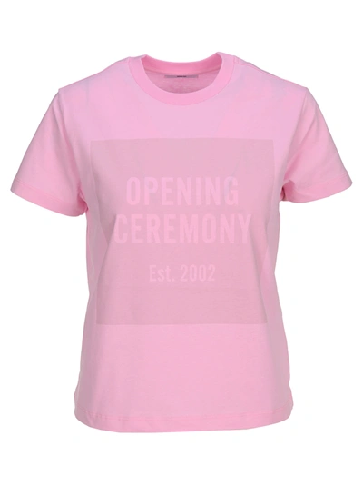 Shop Opening Ceremony Box Logo S/s T-shirt In Pink