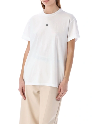 Shop Stella Mccartney Star Embroidery T-shirt In White