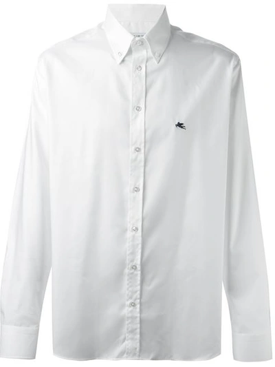 Shop Etro Button Down Shirt In White