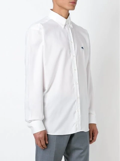 Shop Etro Button Down Shirt In White