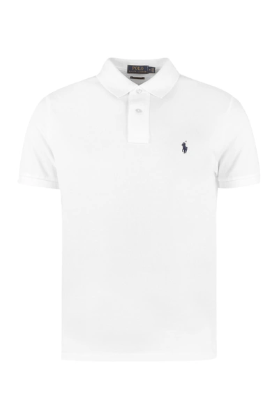 Shop Polo Ralph Lauren Cotton-piqué Polo Shirt In White